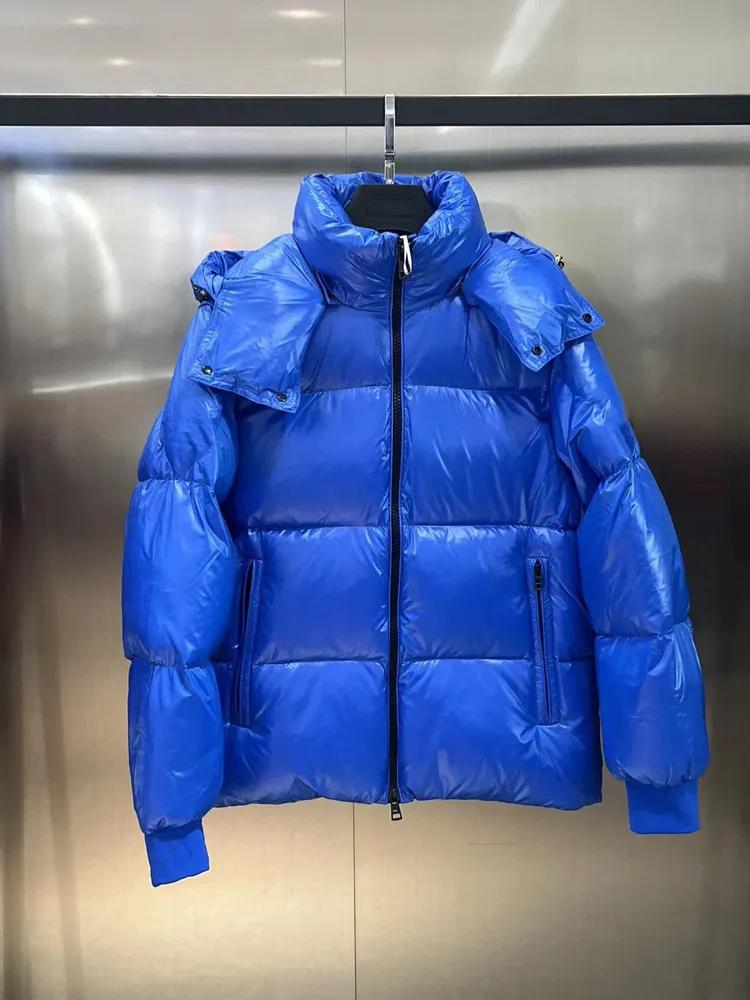 남성용 다운 재킷, 2023 최신 화이트 덕 다운 절연 패션 트렌드, 블루 블랙 및 화이트, 3 가지 색상 옵션